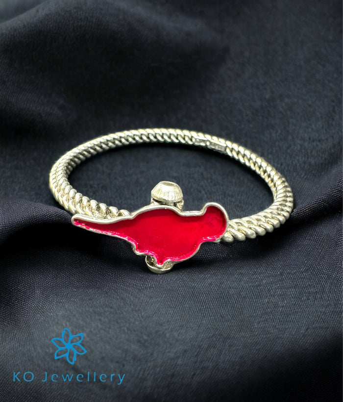 The Silver Parrot Antique Openable Bracelet (Size 2.6)