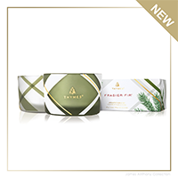 THYMES FRASIER FIR FROSTED PLAID POURED CANDLE SET