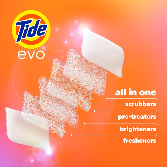 Tide evo Laundry Detergent Fiber Tiles, Original - 66 ct