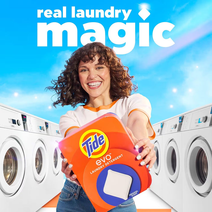 Tide evo Laundry Detergent Fiber Tiles, Original - 66 ct