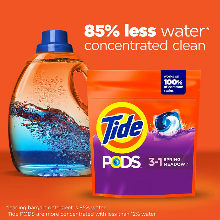 Tide PODS Laundry Detergent Pacs Spring Meadow – 16 Count – 6 Pack