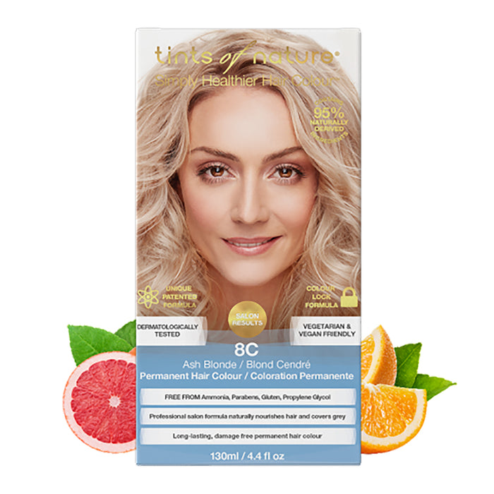 Tints of Nature 8C Ash Blonde Hair Color 130ml