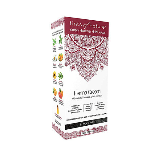 Tints of Nature Henna Cream Black Semi-Permanent Hair Color 70ml