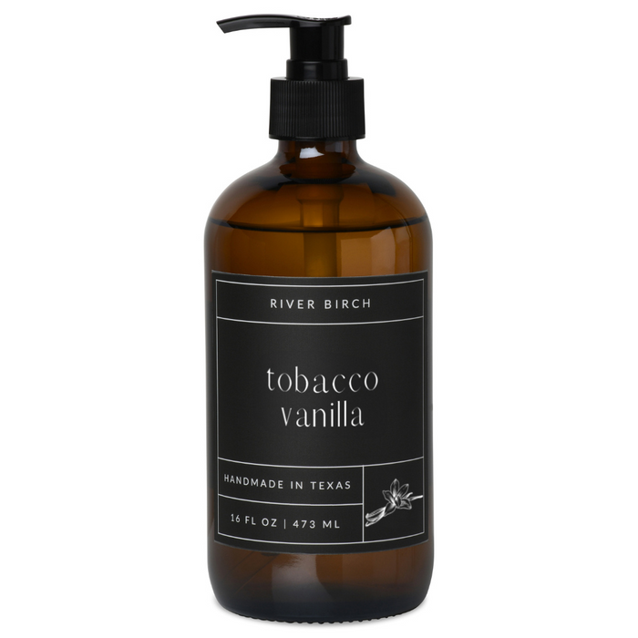 Tobacco Vanilla- 16 oz Amber Soap - Handmade - Hand Wash