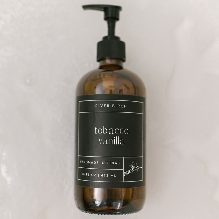 Tobacco Vanilla- 16 oz Amber Soap - Handmade - Hand Wash