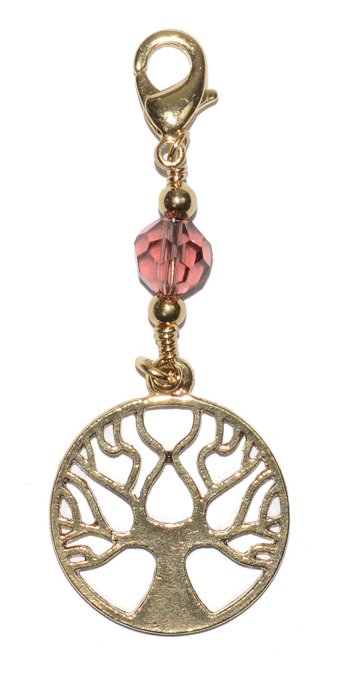 Tree of Life Hair Charm – Large Gold Ponytail Accessory front view