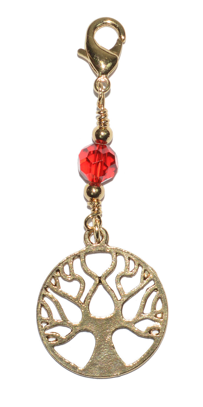 Tree of Life Hair Charm – Large Gold Ponytail Accessory front view