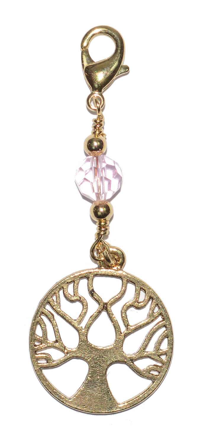Tree of Life Hair Charm – Large Gold Ponytail Accessory front view