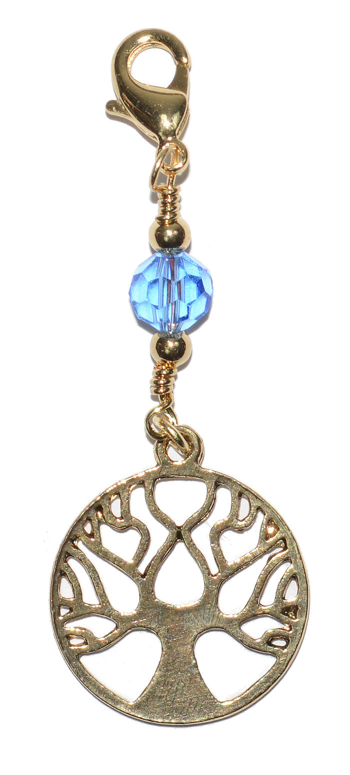 Tree of Life Hair Charm – Large Gold Ponytail Accessory front view