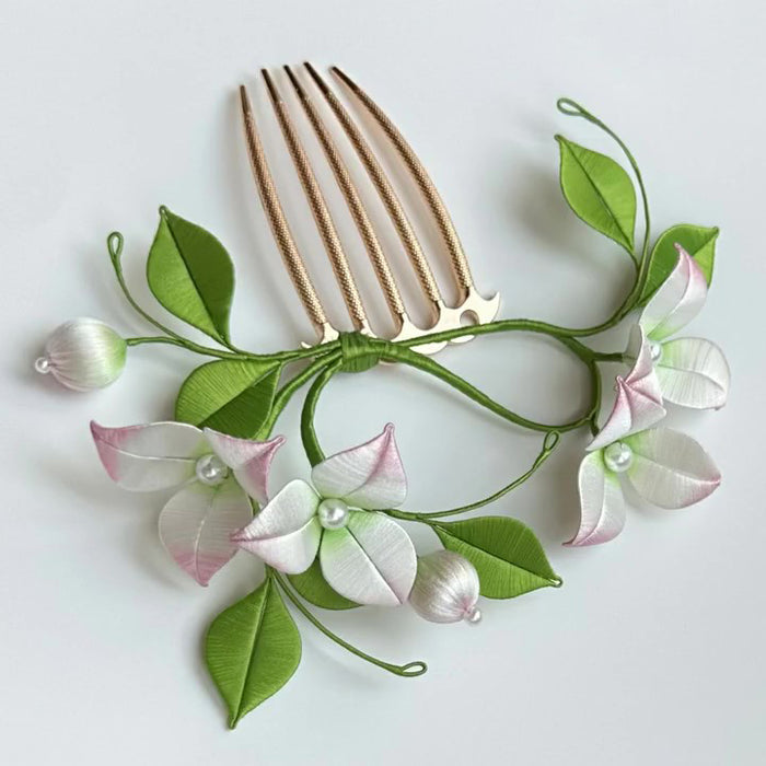 Triangle Plum Hairpin Chanhua Materials Flowers DIY Kit - Include Detailed Video Tutorial