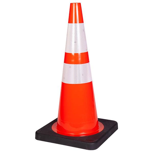 TruForce Traffic Cones with Rubberized Black Base
