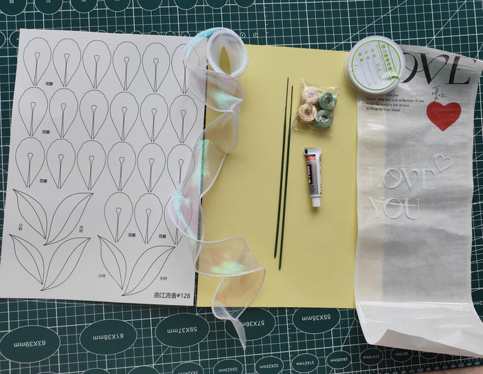 Tulip Chanhua Materials Flowers DIY Kit - Include Detailed Video Tutorial