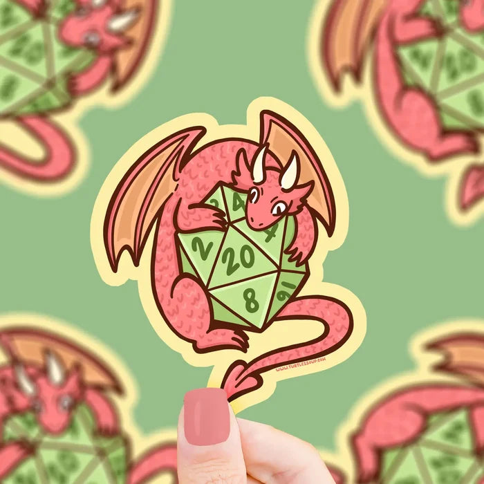 Turtle's Soup Dragon D20 Vinyl Sticker