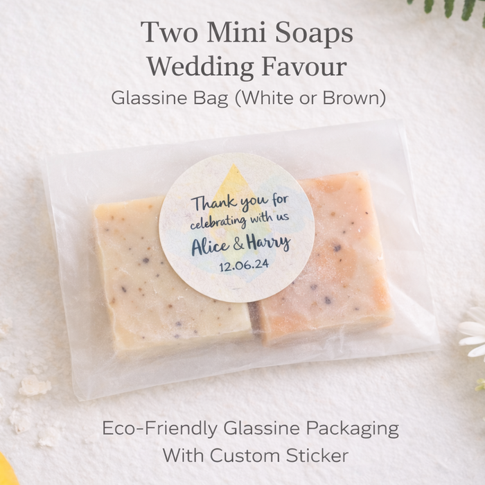 🌿 Two Mini Soap Wedding Favours- Gift Set (25 sets)