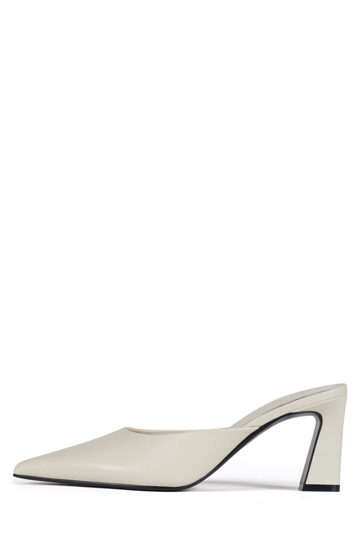 UNAMUSED Jeffrey Campbell Heeled Mule Ivory