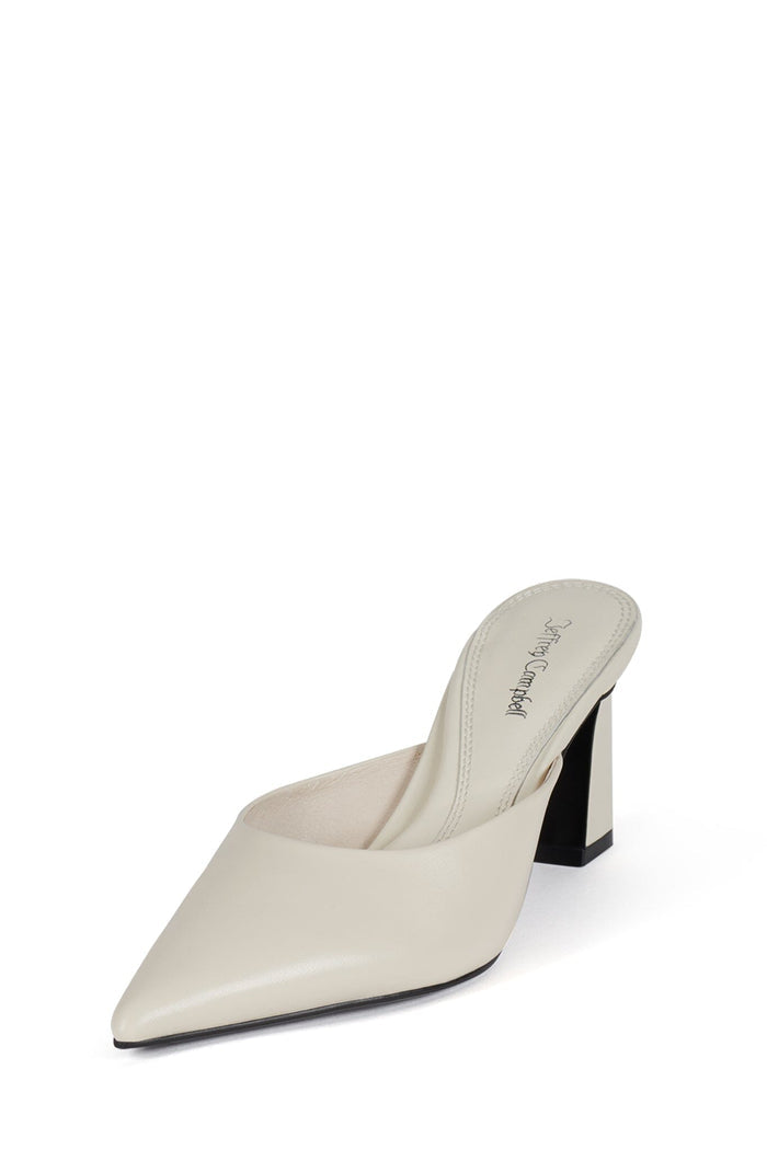 UNAMUSED Jeffrey Campbell Heeled Mule Ivory
_hover