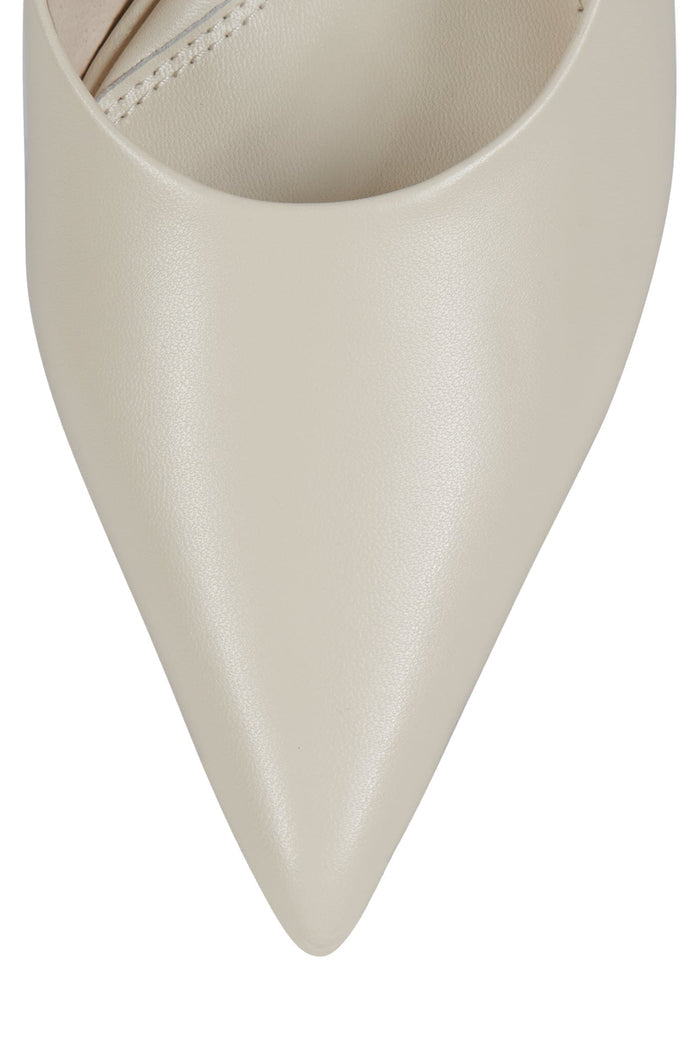 UNAMUSED Jeffrey Campbell Heeled Mule Ivory
