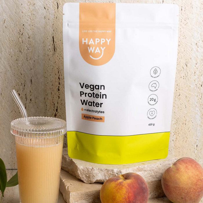 Happy Way Plant Protein Vegan Protein Water Apple Peach 420g