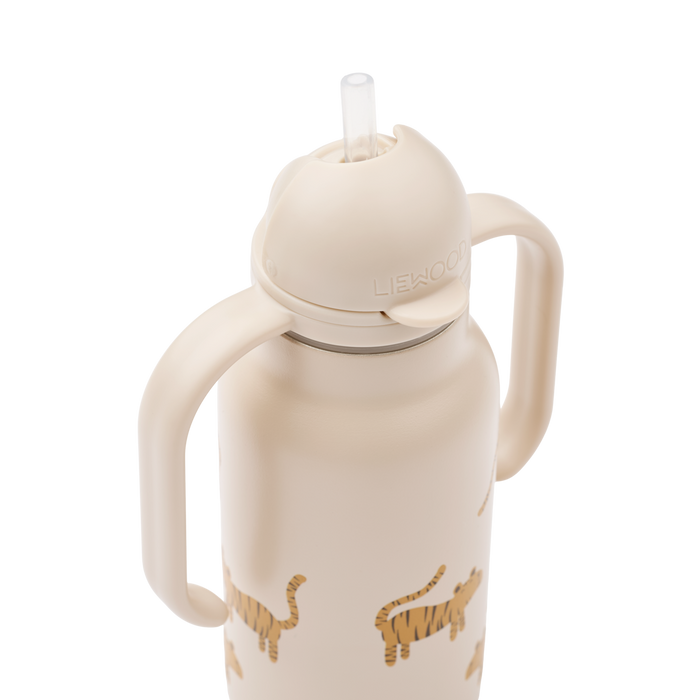 Liewood - Water Bottle - Kimmie - Tiger - Sandy - Close Look