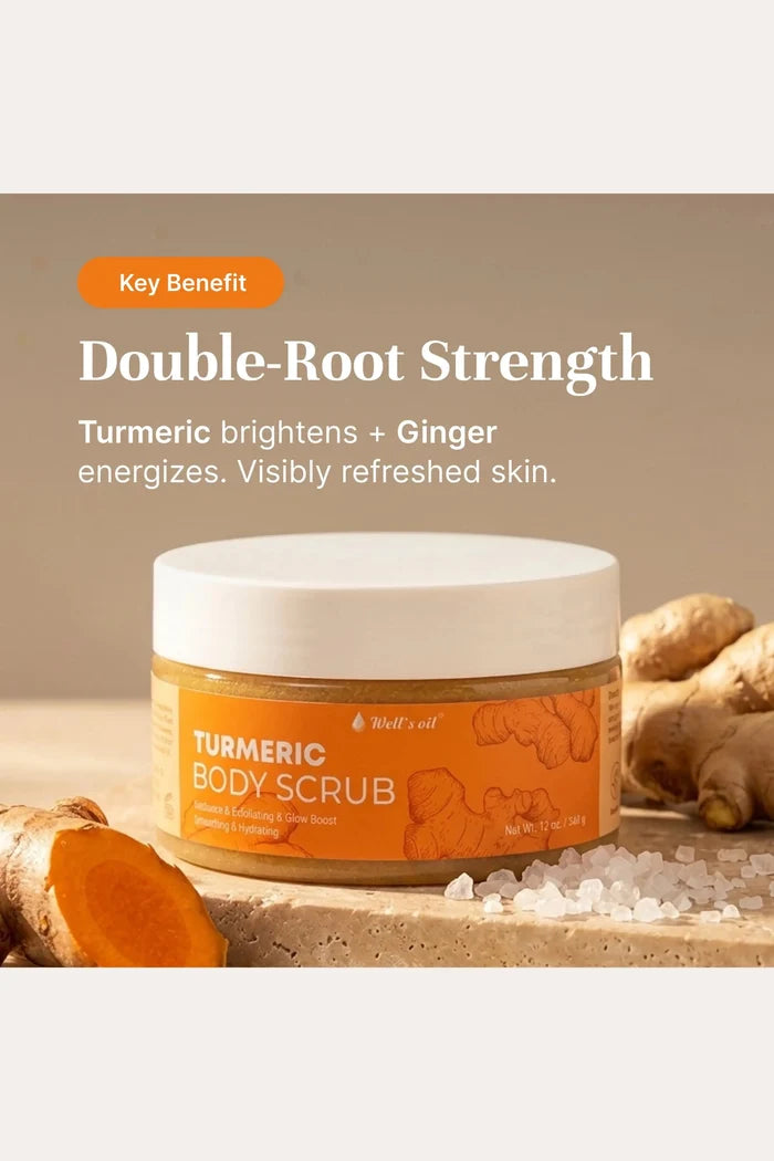 WELL'S OIL TURMERIC BODY SCRUB 12oz IWELL