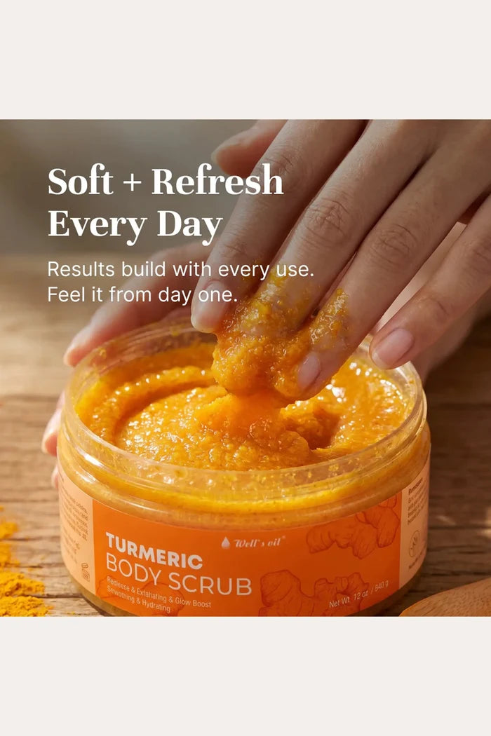 WELL'S OIL TURMERIC BODY SCRUB 12oz IWELL