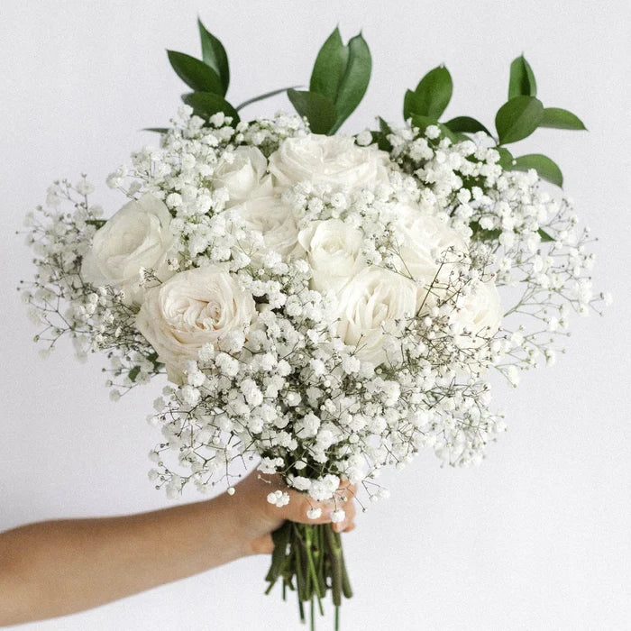 White Wedding Bells Flower Bouquet Apron - Image