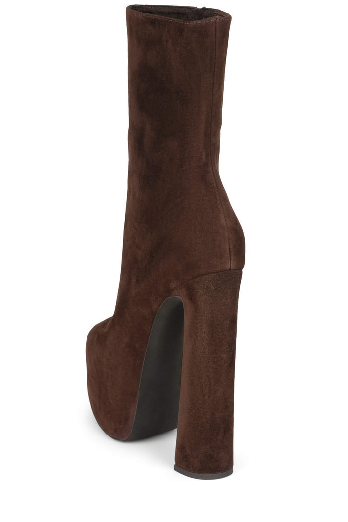 WOAH Platform Boot Coffee Suede