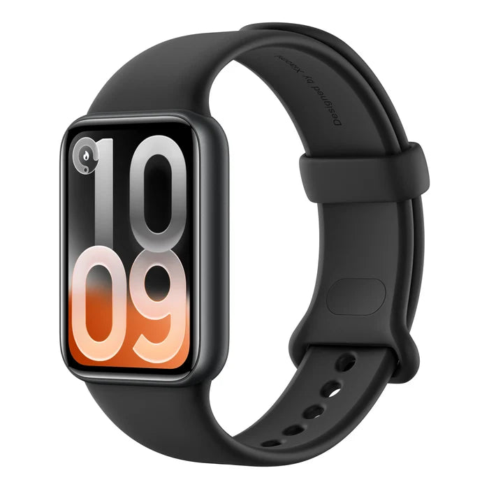 Xiaomi Smart Band 10 Pro in het zwart schuin van rechtsvoor